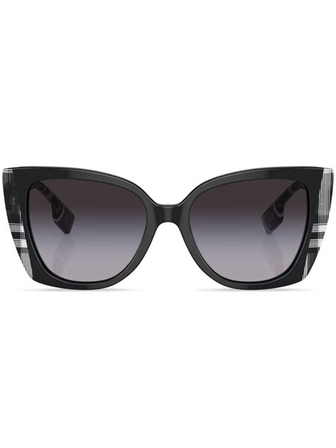 burberry oversize checked sunglasses|Burberry white reflective sunglasses.